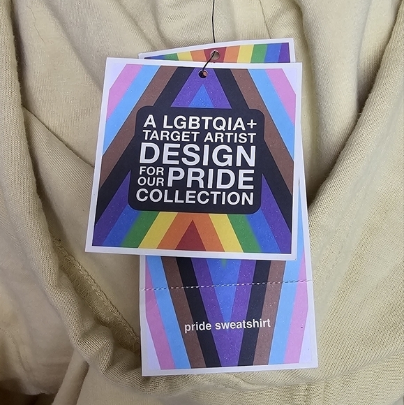 Womens Oversized Cropped Hooded Sweatshirt 'not a phase' Spring Yellow/Green - Picture 8 of 14